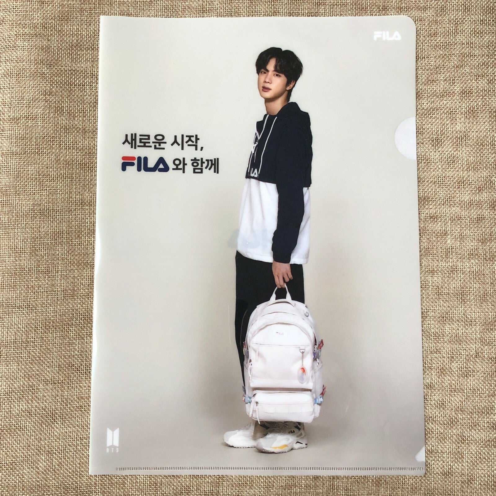 BTS JIN [ FILA ] Official Clear File Holder / New, Rare / Gift
