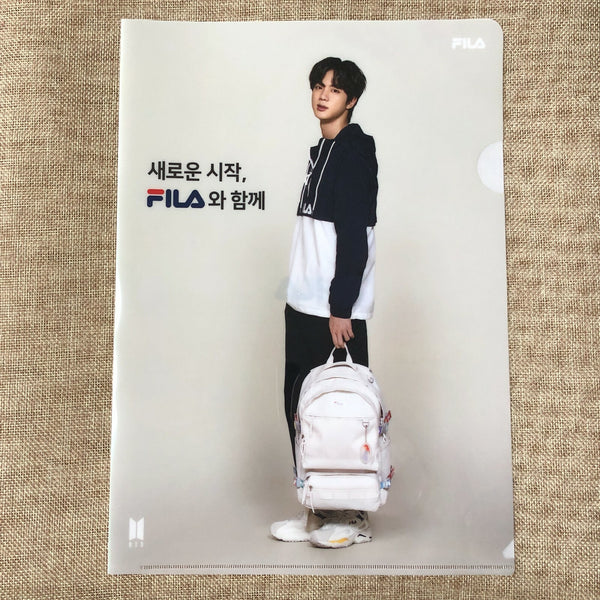 BTS JIN [ FILA ] Official Clear File Holder / New, Rare / Gift