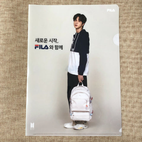 BTS JIN [ FILA ] Official Clear File Holder / New, Rare / Gift