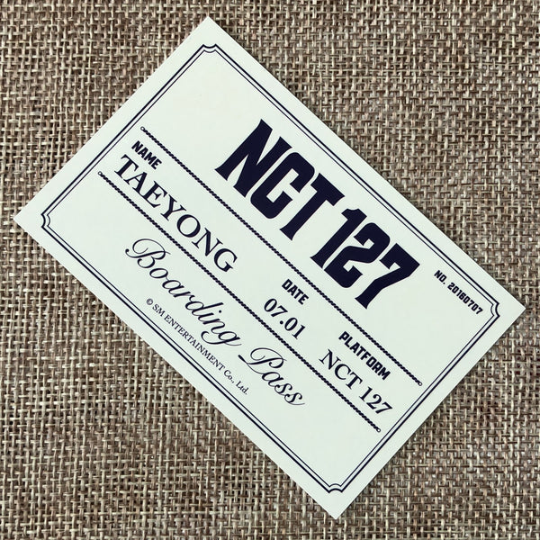 NCT 127 TAEYONG [2023 Season's Greetings Boarding Pass] Official Photocard /+G
