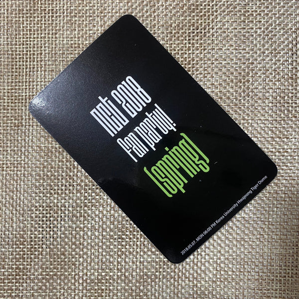NCT 2018 RENJUN [FAN PARTY SPRING] Official Limited Photocard / New, Rare / Gift