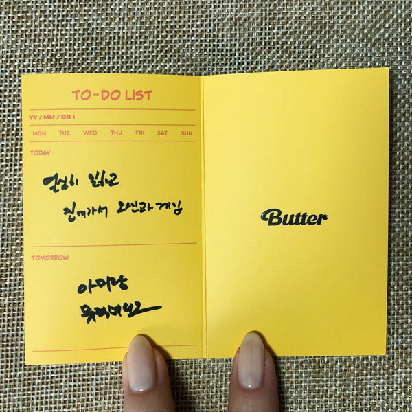 BTS V [ Butter ] Official Folded Message Card Photocard / New / Gift
