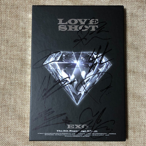 EXO SIGNED [ LOVE SHOT SHOT Ver. ] Promo Autographed / CD+Photobook / Gift