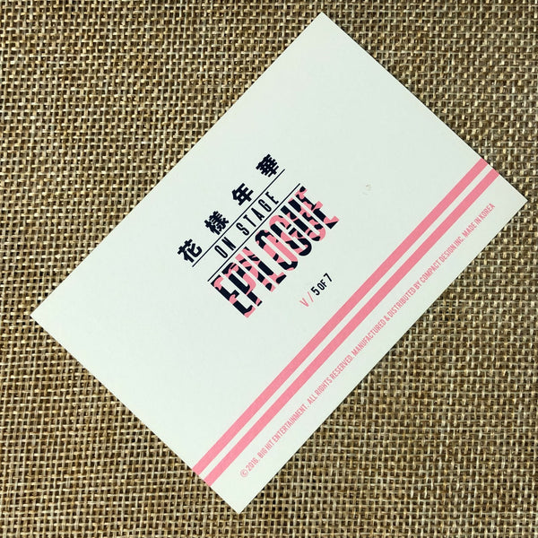 BTS V 5/7 [HYYH On Stage Epilogue Concert] Official Mini Photocard / New / Gift