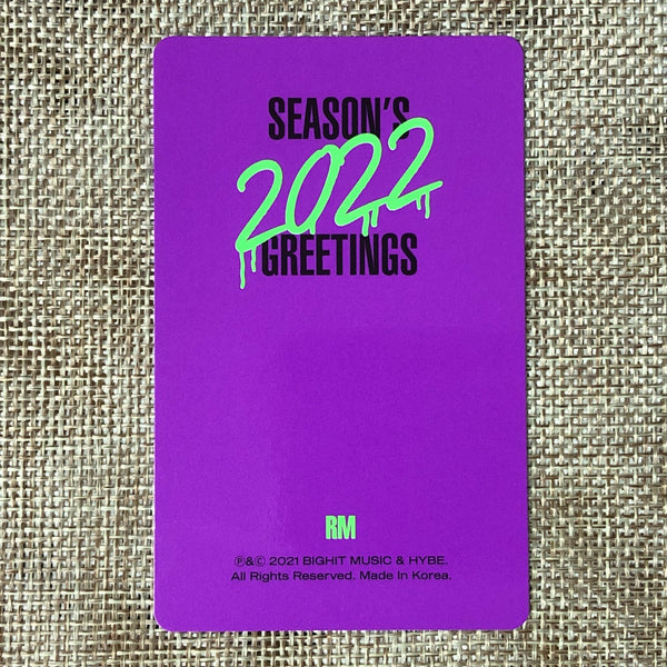 BTS RM [ 2022 Season's Greetings ] Official Photocard / New / Gift