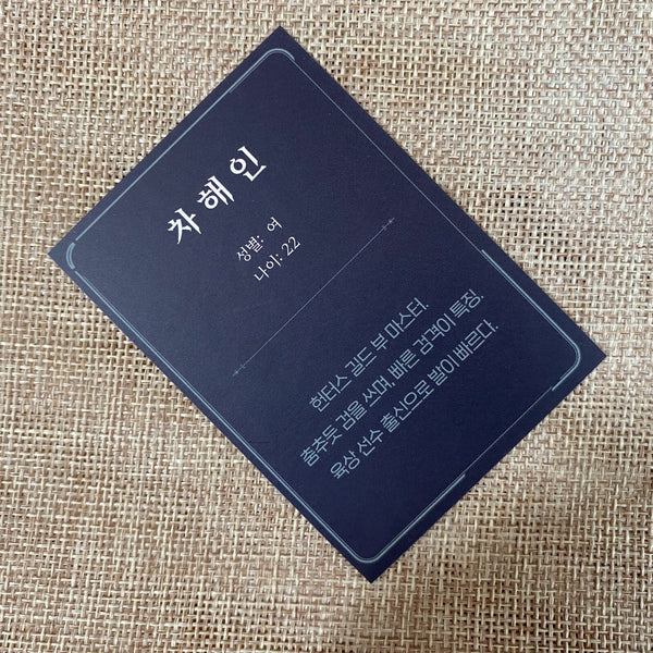 Korean Webtoon Solo Leveling Cha Hae-in / Bonus PC First Edition Rare Card / New