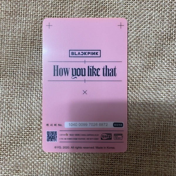 BLACKPINK JENNIE / Transportation Cashbee Official Limited Photocard / Rare /+G