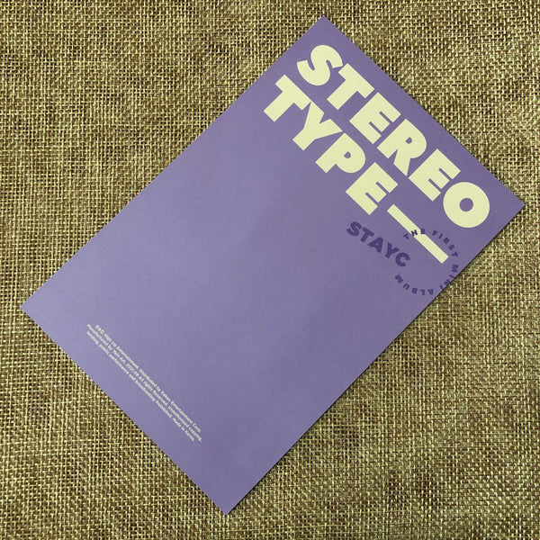STAYC SIEUN [ STEREOTYPE ] Official Postcard, 2nd Album / New / Gift