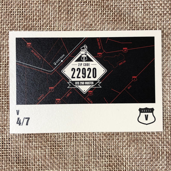 BTS V 4/7 [ ARMY 2nd Muster ZIP CODE 22920 Official Mini Photocard ] New / +GFT