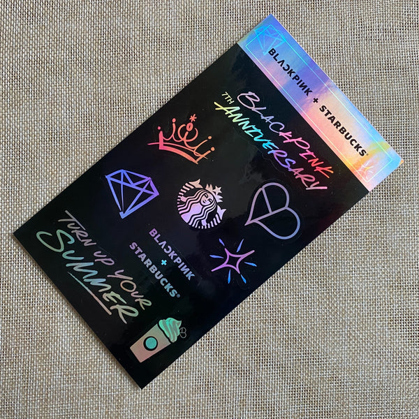 BLACKPINK X Starbucks [ 7th Anniversary Sticker Limited ] / New, Rare / Gift