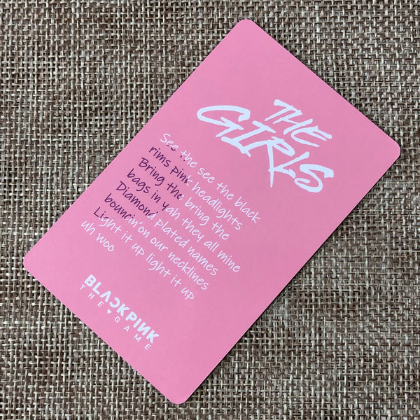 BLACKPINK LISA [ THE GAME The Girls ] Official Photocard, Reve Ver. / New / Gift