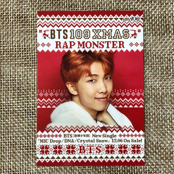 BTS RM [ JAPAN Shibuya 109 Christmas ] Official Photocard / New / Gift