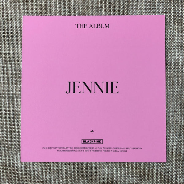 BLACKPINK JENNIE [ THE ALBUM ] Official Postcard, Ver. 2 / New / Gift