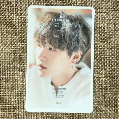 BTS SUGA #5 [Love Yourself in Seoul Movie] Official Ticket Photocard Photo /+G