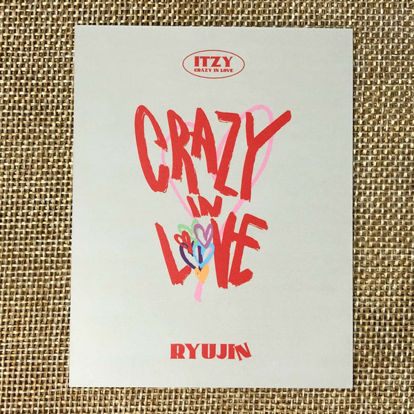 ITZY RYUJIN #1 [CRAZY IN LOVE] Official Polaroid Photocard, 1st Album / Gift