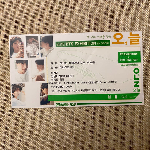 BTS 2018 #2 [  Oh Always Exhibition ] Official Ticket / New, Rare / Gift
