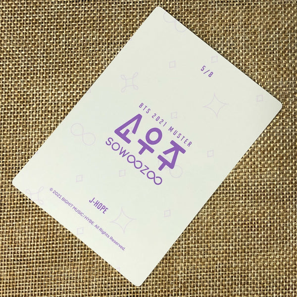 BTS J-HOPE 5/8 [ 2021 Muster SOWOOZOO ] Official Mini Photocard / New / Gift