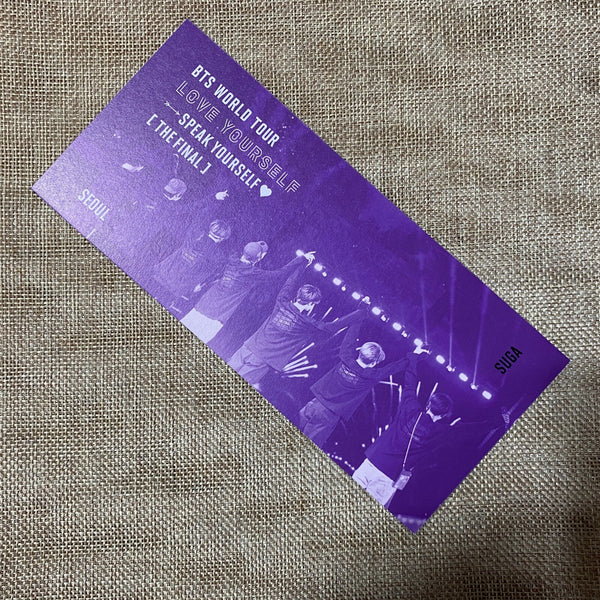 BTS SUGA [Speak Yourself Seoul The Final DVD] Official Bookmark / New, Rare /+G
