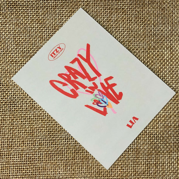 ITZY LIA #2 [CRAZY IN LOVE] Official Polaroid Photocard, 1st Album / New / Gift