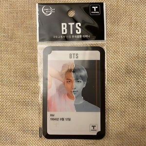 BTS RM [ 2019 CU T-Money Transparent ] Official Photocard / New / Gift