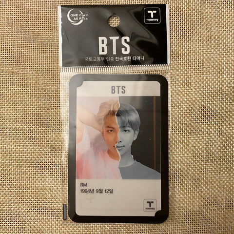 BTS RM [ 2019 CU T-Money Transparent ] Official Photocard / New / Gift