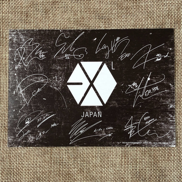EXO GROUP [ Love Me Right Romantic 2015 Japan ] Official Postcard / New / Gift