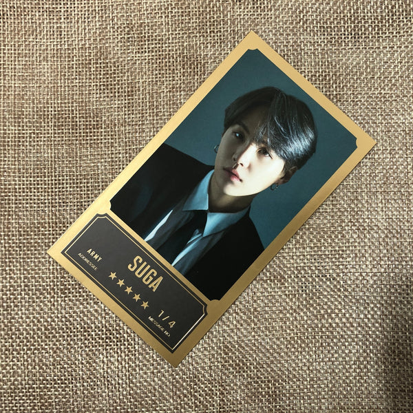 BTS SUGA 1/4 [BANG BANG CON The Live] Official Message Photo Photocard New/Gift