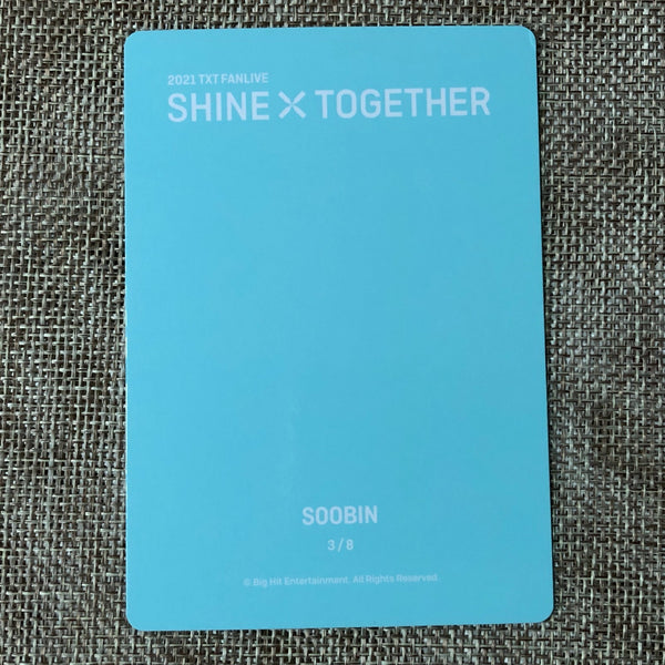 TXT SOOBIN 3/8 [2021 Shine Together Fanlive] Official Mini Photocard / Gift