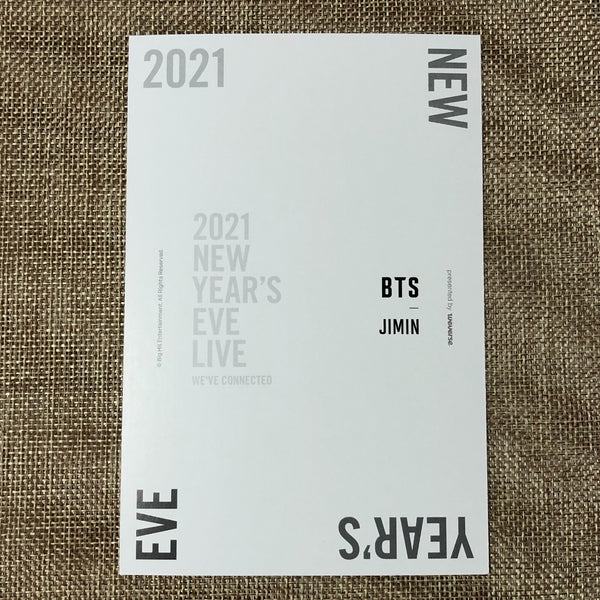 BTS JIMIN [ 2021 NEW YEAR'S EVE LIVE ] Official Postcard / New / Gift