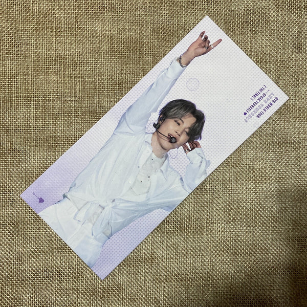 BTS JIMIN [Speak Yourself Seoul The Final DVD] Official Bookmark / New, Rare /+G
