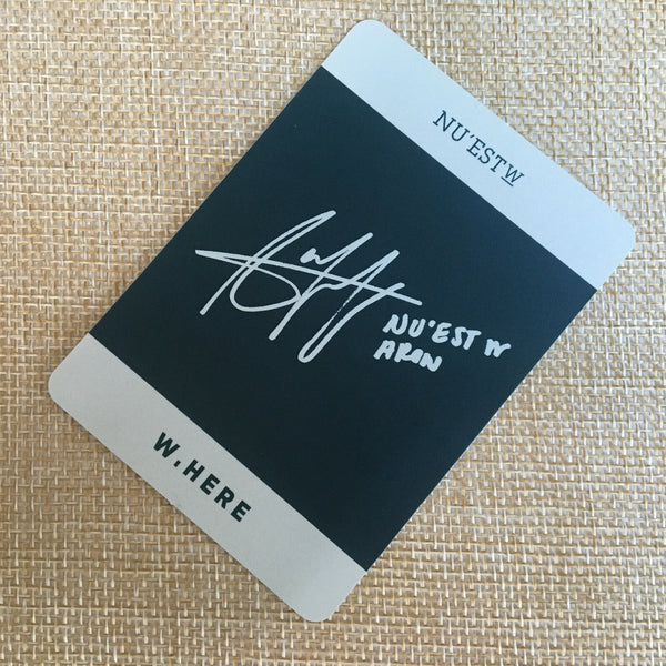 Nu'est ARON [ W.here ] Official Photocard, Album Portrait / New / Gift