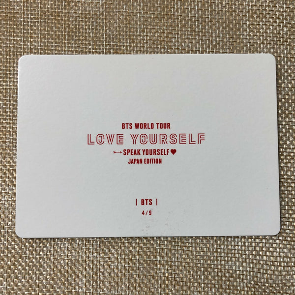 BTS V J-HOPE RM 4/9 [Speak Yourself World Tour Japan] Official Mini Photocard