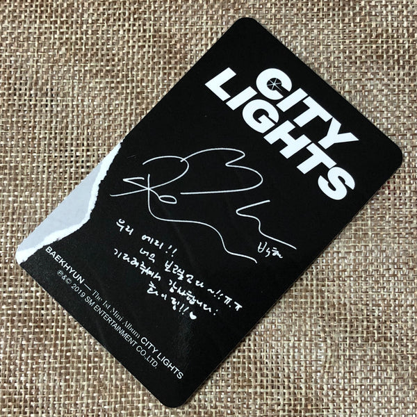 EXO BAEKHYUN #4 [ City Lights ] Official Photocard Day, 1st Mini / New / Gift