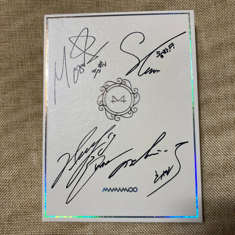 MAMAMOO #4 [White Wind] Hand Signed Promo Album / Autographed / CD+Photobook /+G