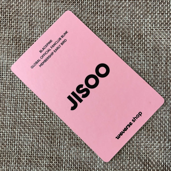 BLACKPINK JISOO [Global Official Fanclub BLINK] Early Bird Photocard / Gift