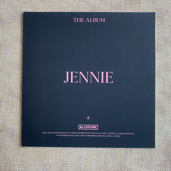BLACKPINK JENNIE [THE ALBUM] Official Square Photocard Postcard, 15cm / Gift