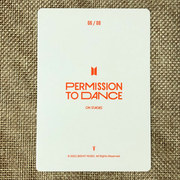 BTS V 6/8 [PTD PERMISSION TO DANCE ON STAGE] Official Mini Photocard / Gift