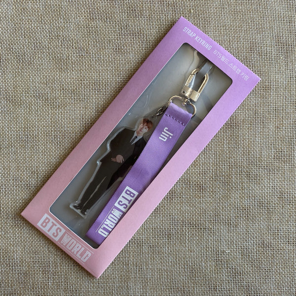 BTS JIN [ World Strap ] Official Keyring Key Ring / New, Sealed / Gift