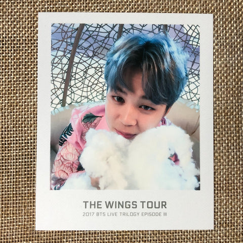 BTS JIMIN [WINGS Tour 2017 Trilogy Ticket] Official Polaroid Photocard / Gift