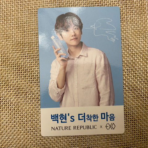 EXO BAEKHYUN [ Nature Republic ] Official Photocard,  / New, Rare / Gift