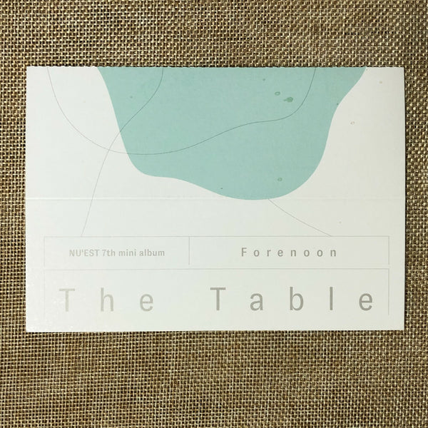 Nu'est JR #2 [ THE TABLE ] Official Folding Photo Card, 7th Mini / New / Gift
