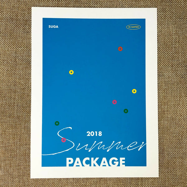 BTS SUGA [Summer Package 2018 in Saipan] Official Mini Poster Postcard / Gift