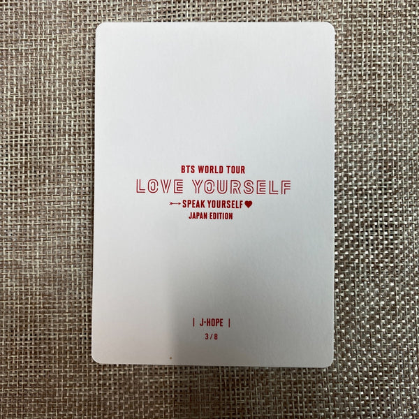 BTS J-HOPE 3/8 [Speak Yourself World Tour Japan] Official Mini Photocard / Gift