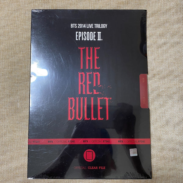 BTS [2014 Live Trilogy The Red Bullet] Official Clear File Set / New, Rare /+G
