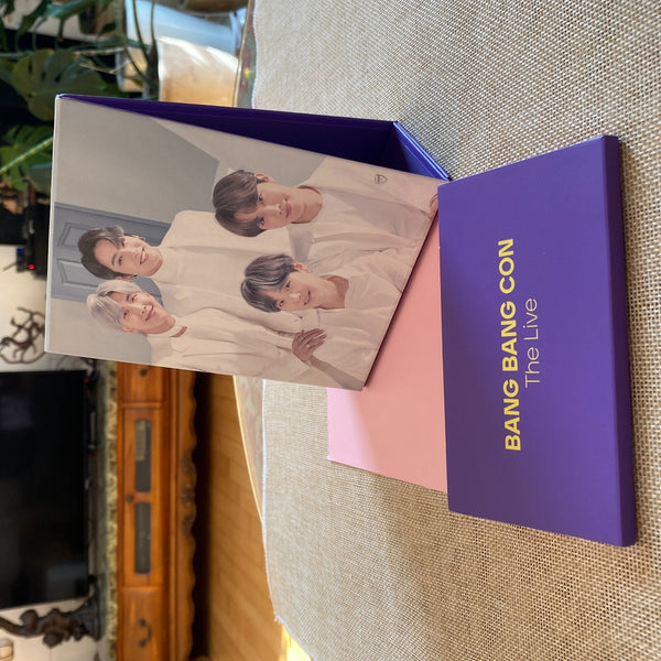 BTS GROUP [2020 BANG BANG CON The Live] Official 2 Sided Photo / New, Rare /+G