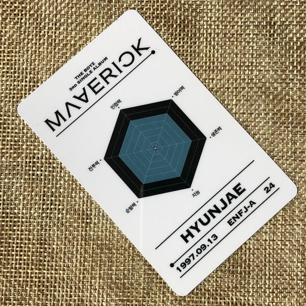 THE BOYZ HYUNJAE [ MAVERICK ] Official ID Photocard / New / Gift