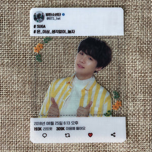 BTS SUGA #2 [Love Yourself Official Army Booth] Official Transparent Photocard