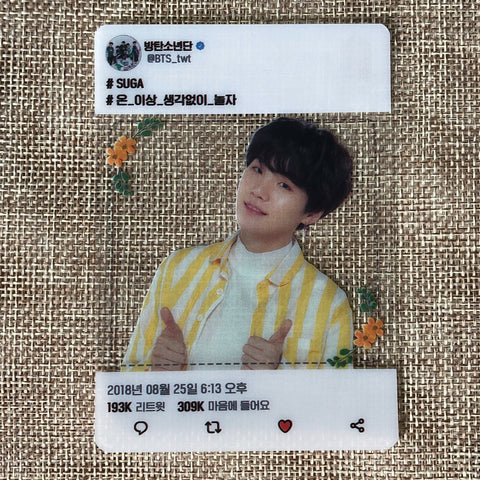 BTS SUGA #2 [Love Yourself Official Army Booth] Official Transparent Photocard