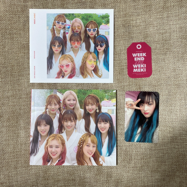 WEKI MEKI All Member SIGNED Promo Album Autographed Full Set [ WEEK END ] +Gift