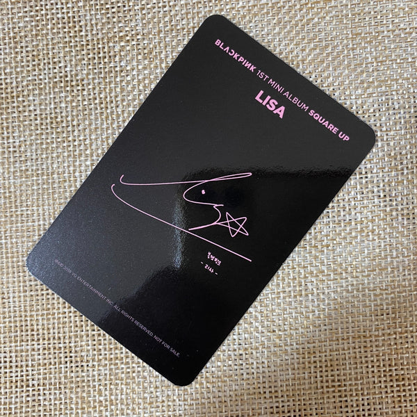 BLACKPINK LISA #4 [ SQUARE UP ] Official Photocard, 1st Mini Album / New / Gift